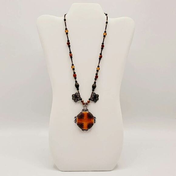 Vintage Carnelian Beaded Necklace - Picture 3 of 4